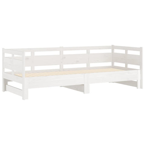 vidaXL Pull-out Day Bed without Mattress White 2x(90x200) cm