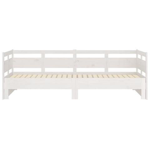 vidaXL Pull-out Day Bed without Mattress White 2x(80x200) cm