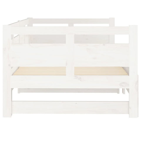 vidaXL Pull-out Day Bed without Mattress White 2x(90x190) cm