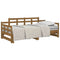 vidaXL Pull-out Day Bed without Mattress Honey Brown 2x(90x200) cm