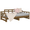 vidaXL Pull-out Day Bed without Mattress Honey Brown 2x(90x200) cm