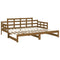 vidaXL Pull-out Day Bed without Mattress Honey Brown 2x(90x200) cm