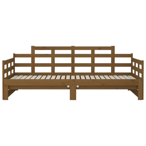 vidaXL Pull-out Day Bed without Mattress Honey Brown 2x(90x200) cm