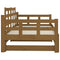 vidaXL Pull-out Day Bed without Mattress Honey Brown 2x(90x200) cm