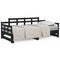 vidaXL Pull-out Day Bed without Mattress Black 2x(90x200) cm