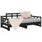 vidaXL Pull-out Day Bed without Mattress Black 2x(90x200) cm