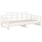 vidaXL Pull-out Day Bed without Mattress White Solid Wood Pine 2x cm
