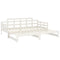 vidaXL Pull-out Day Bed without Mattress White Solid Wood Pine 2x cm