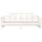 vidaXL Pull-out Day Bed without Mattress White Solid Wood Pine 2x cm