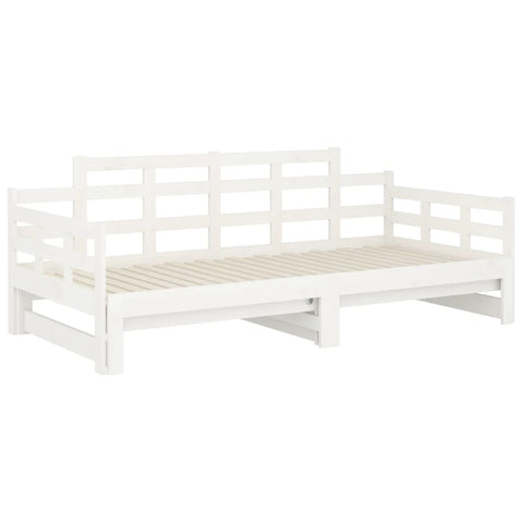 vidaXL Pull-out Day Bed without Mattress White 2x(90x190) cm