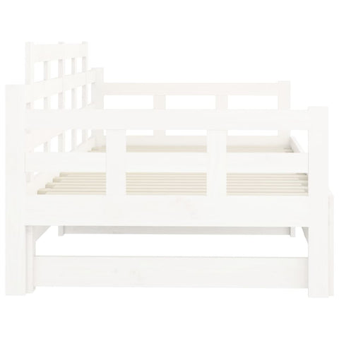 vidaXL Pull-out Day Bed without Mattress White 2x(90x190) cm