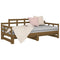 vidaXL Pull-out Day Bed without Mattress Honey Brown 2x(90x190) cm