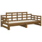 vidaXL Pull-out Day Bed without Mattress Honey Brown 2x(90x190) cm