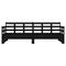 vidaXL Pull-out Day Bed without Mattress Black 2x(80x200) cm
