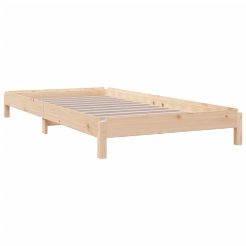vidaXL Stack Bed without Mattress 75x190 cm Small Single Solid Wood Pine