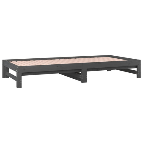 vidaXL Pull-out Day Bed without Mattress Grey 2x(90x200) cm
