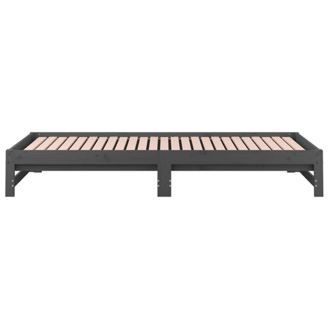vidaXL Pull-out Day Bed without Mattress Grey 2x(90x200) cm