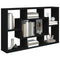 vidaXL Wall Shelf Black 85x16x52.5 cm Engineered Wood