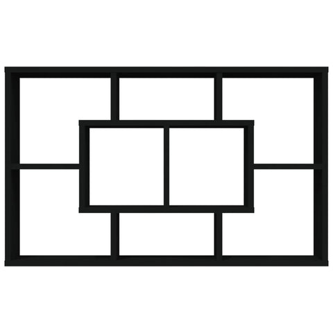 vidaXL Wall Shelf Black 85x16x52.5 cm Engineered Wood