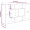 vidaXL Wall Shelf High Gloss White 85x16x52.5 cm Engineered Wood
