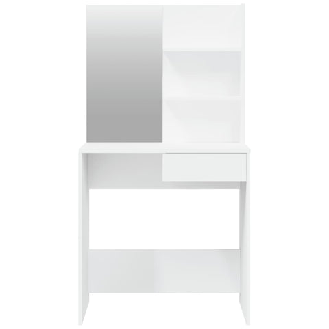 vidaXL Dressing Table with Mirror White 74.5x40x141 cm