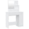 vidaXL Dressing Table with Mirror White 86.5x35x136 cm