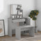 vidaXL Dressing Table with Mirror Concrete Grey 86.5x35x136 cm