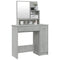 vidaXL Dressing Table with Mirror Concrete Grey 86.5x35x136 cm