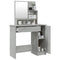vidaXL Dressing Table with Mirror Concrete Grey 86.5x35x136 cm