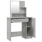 vidaXL Dressing Table with Mirror Concrete Grey 86.5x35x136 cm