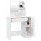 vidaXL Dressing Table with Mirror High Gloss White 86.5x35x136 cm