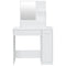 vidaXL Dressing Table with Mirror High Gloss White 86.5x35x136 cm