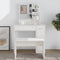 vidaXL Dressing Table with Mirror High Gloss White 86.5x35x136 cm