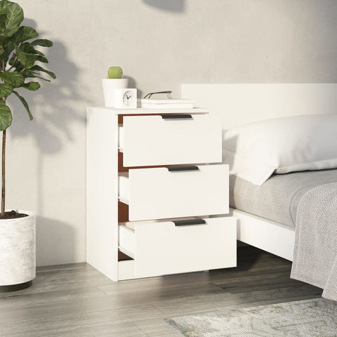 vidaXL Bedside Cabinet White 40x36x65 cm