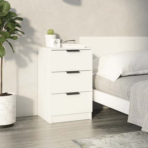 vidaXL Bedside Cabinet White 40x36x65 cm