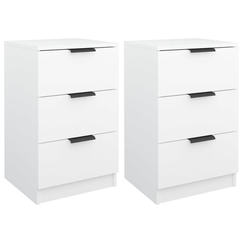 vidaXL Bedside Cabinets 2 pcs White 40x36x65 cm
