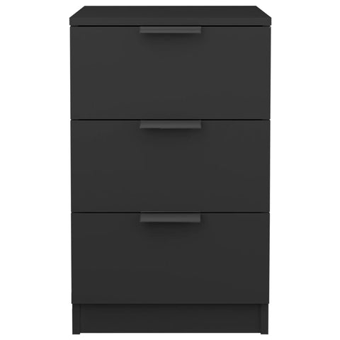 vidaXL Bedside Cabinet Black 40x36x65 cm