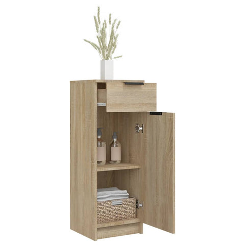 vidaXL Bathroom Cabinet Sonoma Oak 32x34x90 cm Engineered Wood