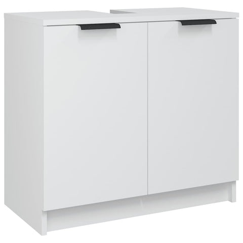 vidaXL Bathroom Cabinet White 64.5x33.5x59 cm Engineered Wood