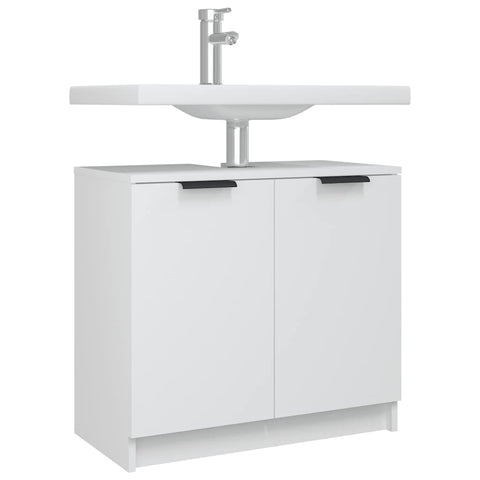 vidaXL Bathroom Cabinet White 64.5x33.5x59 cm Engineered Wood