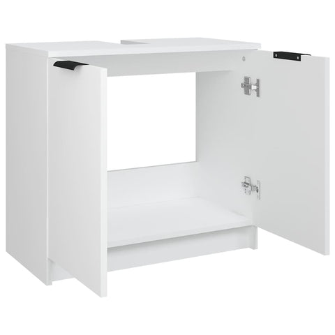 vidaXL Bathroom Cabinet White 64.5x33.5x59 cm Engineered Wood