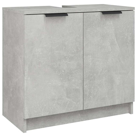 vidaXL Bathroom Cabinet Concrete Grey 64.5x33.5x59 cm Engineered Wood