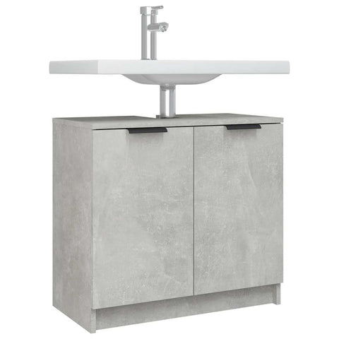 vidaXL Bathroom Cabinet Concrete Grey 64.5x33.5x59 cm Engineered Wood