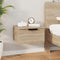 vidaXL Wall-mounted Bedside Cabinet Sonoma Oak 34x30x20 cm