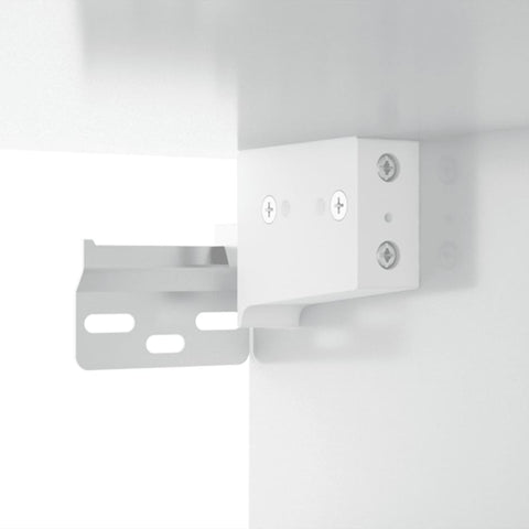 vidaXL Wall-mounted Bedside Cabinet High Gloss White 34x30x20 cm
