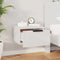 vidaXL Wall-mounted Bedside Cabinet High Gloss White 34x30x20 cm