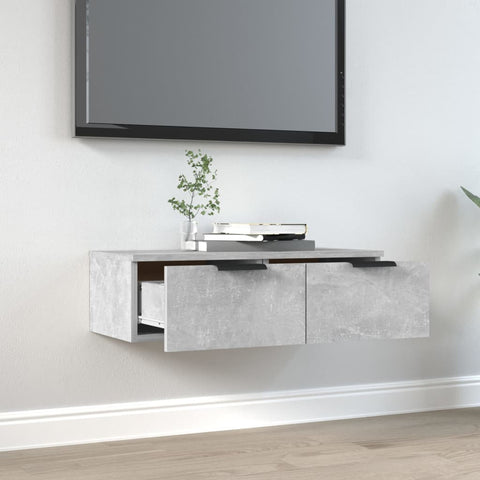 vidaXL Wall Cabinet Concrete Grey 68x30x20 cm Engineered Wood
