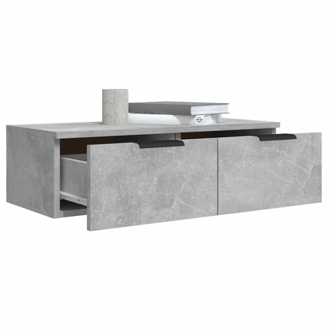 vidaXL Wall Cabinet Concrete Grey 68x30x20 cm Engineered Wood