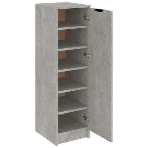 vidaXL Shoe Cabinet Concrete Grey 30x35x100 cm Engineered Wood