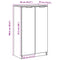 vidaXL Shoe Cabinet High Gloss White 59x35x100 cm Engineered Wood